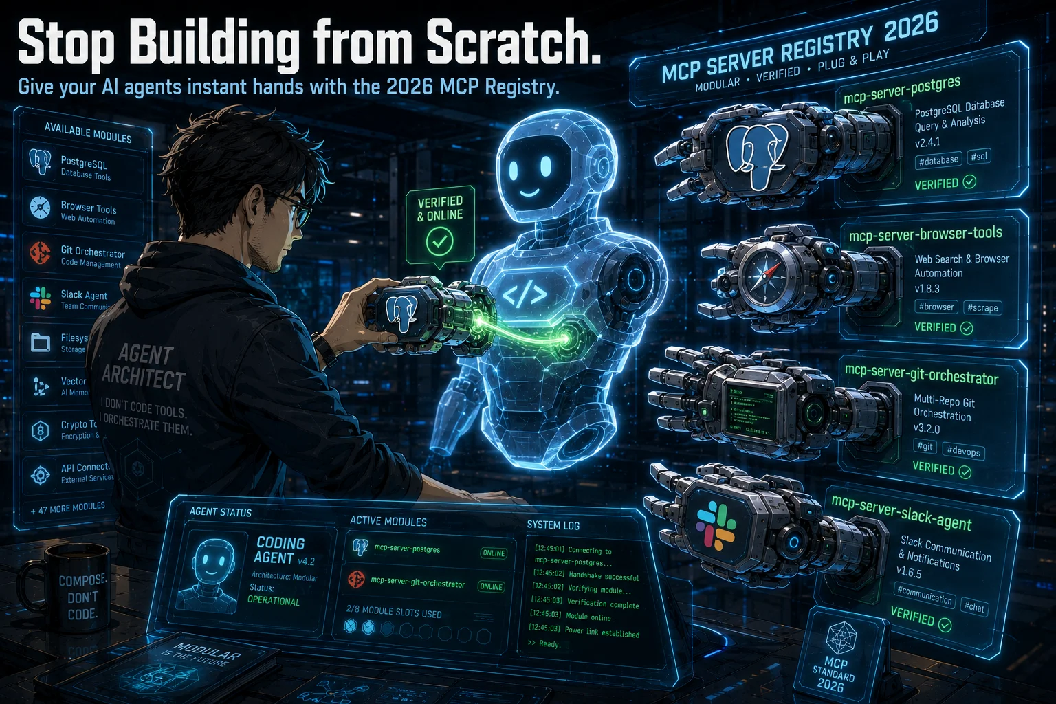 Stop writing boilerplate. Use the 2026 MCP Server Registry to give your AI agents real hands.