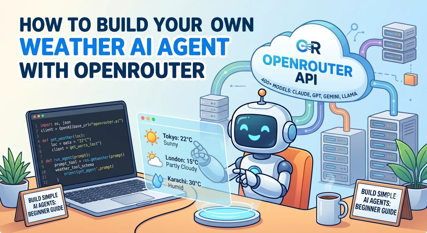 Build a real AI agent from scratch with plain Python and OpenRouter. This no-framework beginner's guide reveals exactly how tool calling and reasoning loops work under the hood.