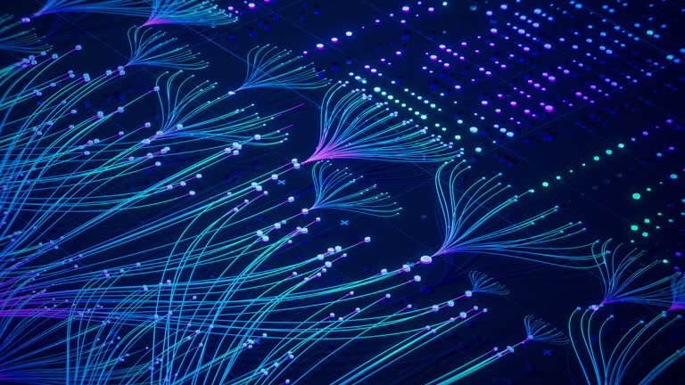 High Tech Network and AI visualization