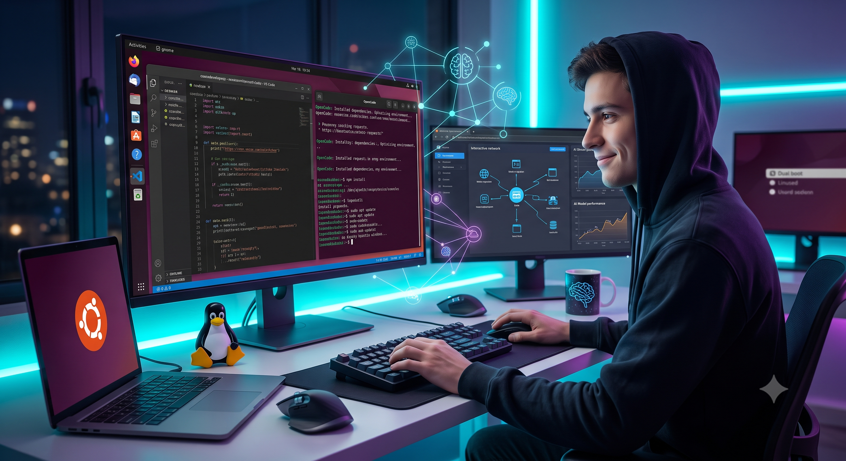 Six months with Ubuntu Linux for AI web development. How terminal AI agents like OpenCode erased the Linux barrier and made Ubuntu the ultimate dev OS.